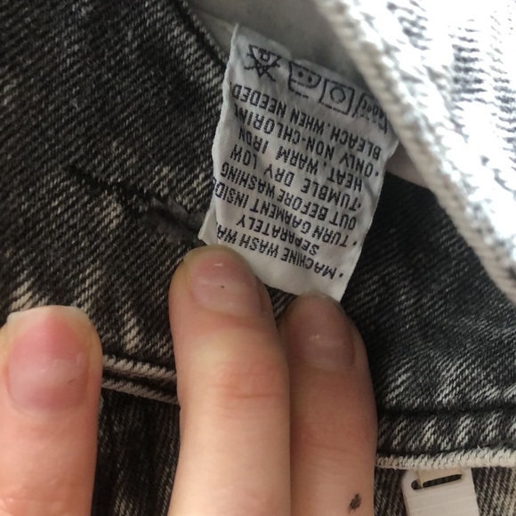 Vintage grey acid wash denim high waisted pleated midi/ maxi denim skirt - Picture 8 of 13